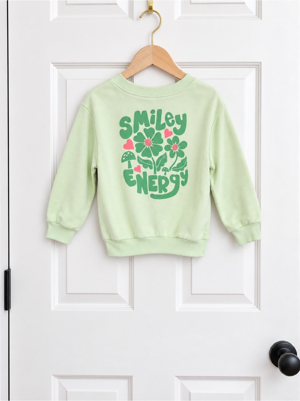 Garanimals 18M Smiley Energy Floral Graphic Green Sweatshirt NWOT